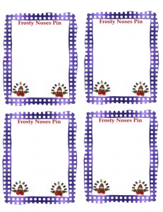 Frost Nose Snowman Pin Printable