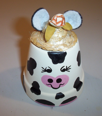 Cow Clay Pot