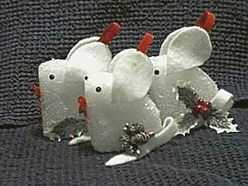Make Styrofoam Mice for Christmas