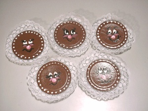 Gingerbread Preserve Lid Ornaments